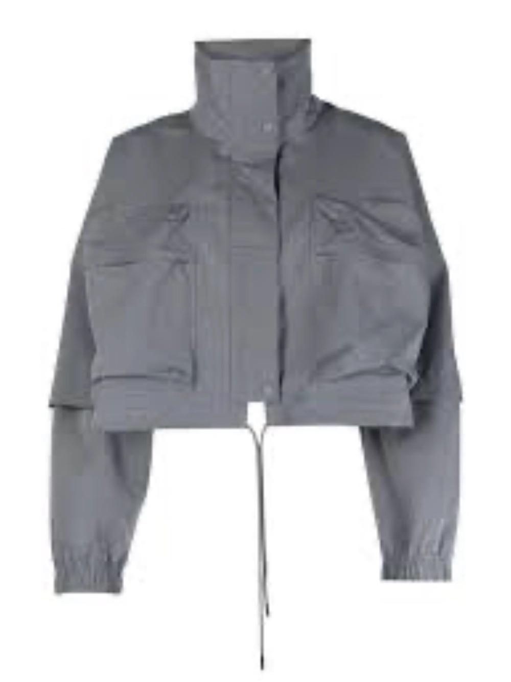 Nike Tech Pack Convertible Ripstop Cropped fJacket Gray Grey Heather Women's XL
